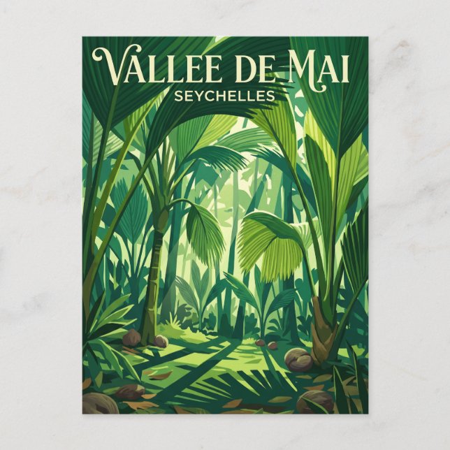 Postal Reserva de la Naturaleza Vallee de Mai Seychelles (Anverso)