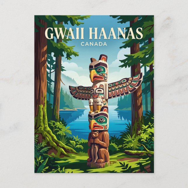Postal Reserva de Parque Nacional Gwaii Haanas Canadá (Anverso)