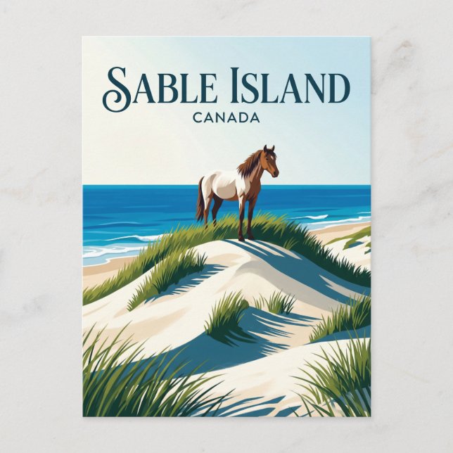 Postal Reserva de Parque Nacional Isla de Sable Canadá (Anverso)