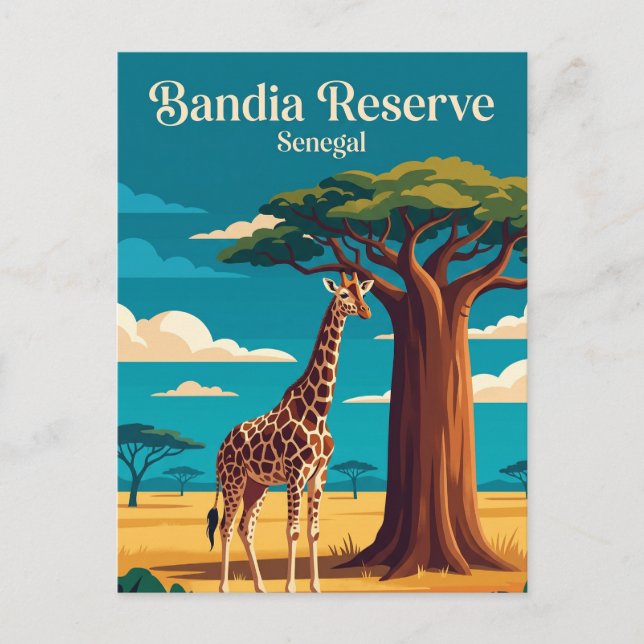 Postal Reserva de Vida Silvestre de Bandia Senegal (Anverso)