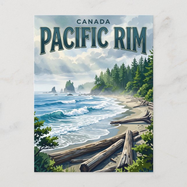 Postal Reserva del Parque Nacional Pacific Rim Canadá (Anverso)