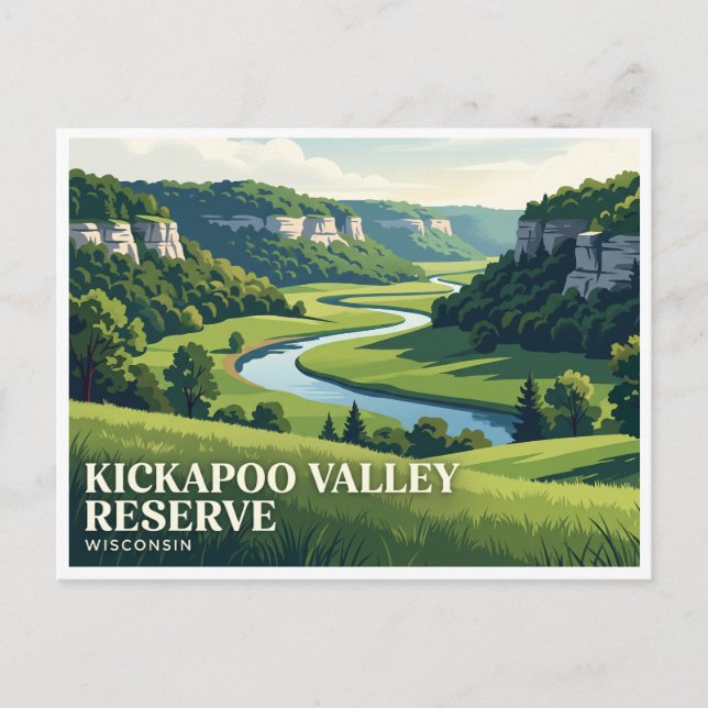 Postal Reserva del Valle Kickapoo La Farge (Anverso)