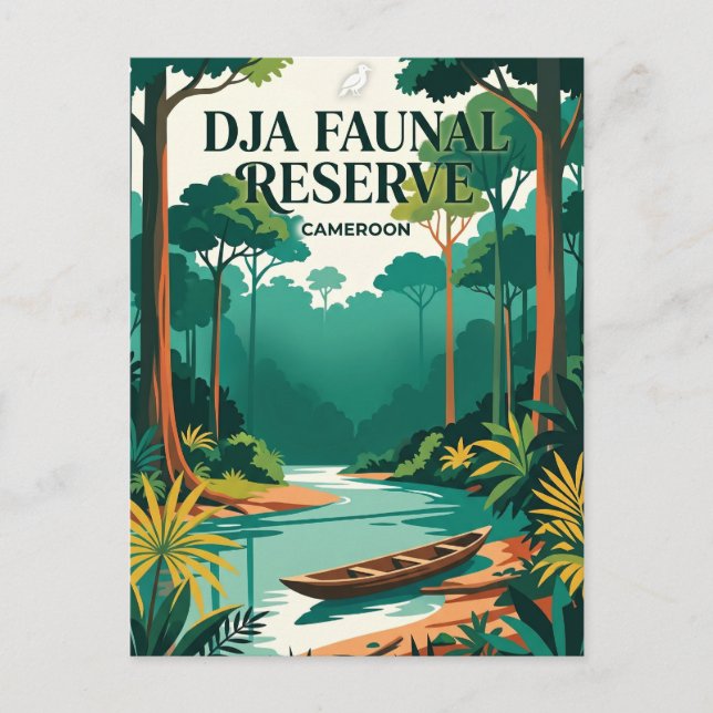 Postal Reserva Faunística de Dja Camerún (Anverso)
