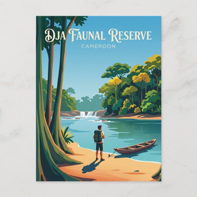 Postal Reserva Faunística de Dja Camerún (Anverso)