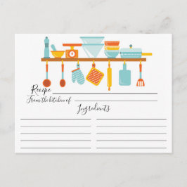 Postal Reserva la receta de la cocina