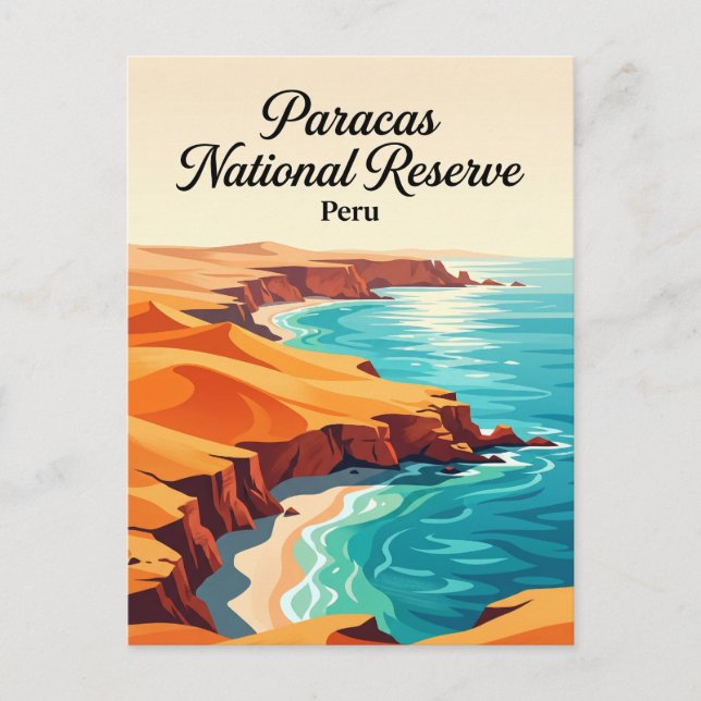 Postal Reserva Nacional de Paracas Perú (Anverso)