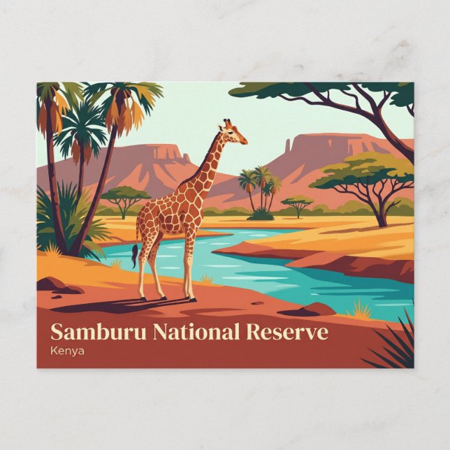 Postal Reserva Nacional de Samburu Kenia (Anverso)