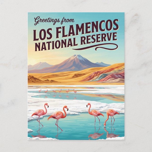 Postal Reserva Nacional Los Flamencos Chile (Anverso)