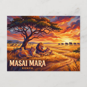 Postal Reserva Nacional Masai Mara Kenia