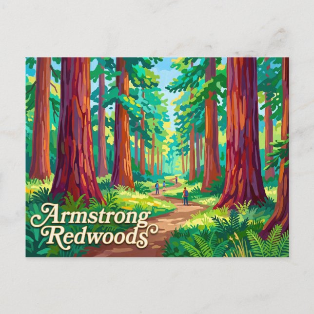 Postal Reserva Natural Estatal de Redwoods Armstrong (Anverso)