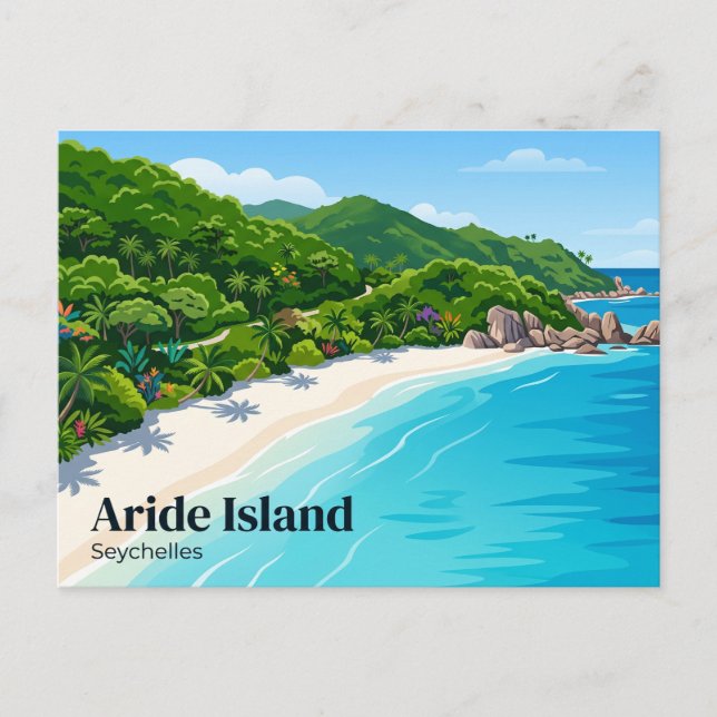 Postal Reserva Natural Isla Aride Seychelles (Anverso)