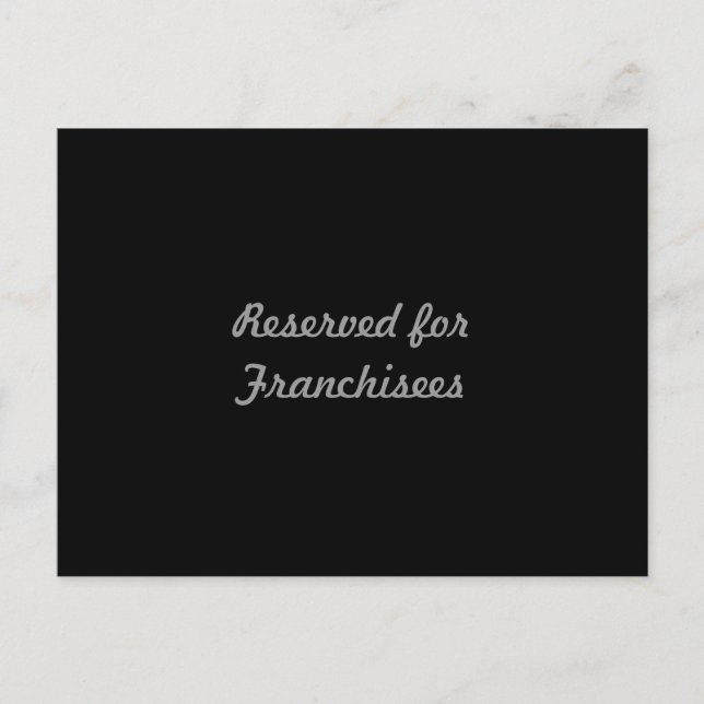Postal Reservado para franquiciados (Anverso)