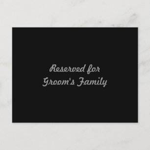 Postal Reservado para la familia de Groom