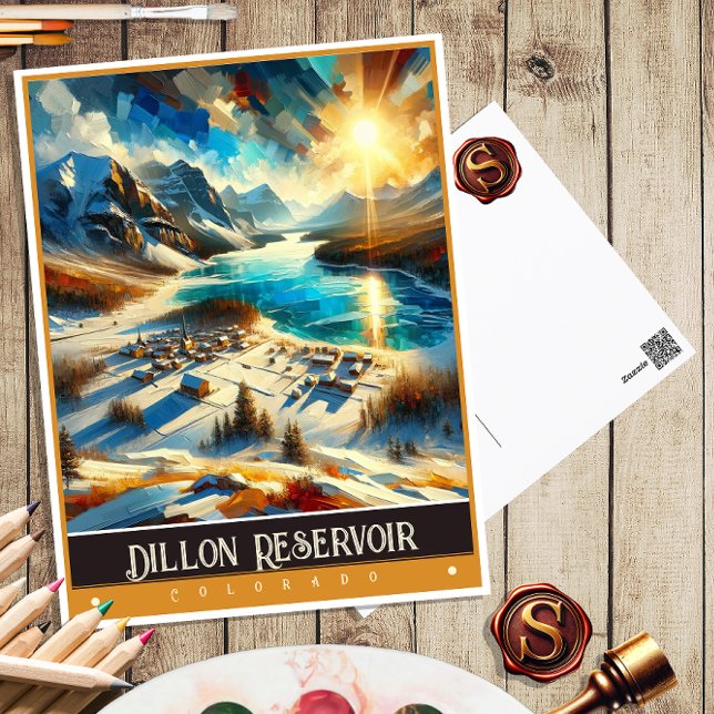 Postal Reservorio Dillon, Colorado | Pintura de época (Subido por el creador)