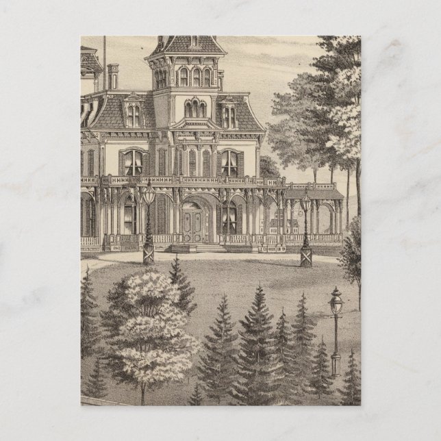 Postal Residencia de Genl HH Baxter en Rutland Vermont (Anverso)