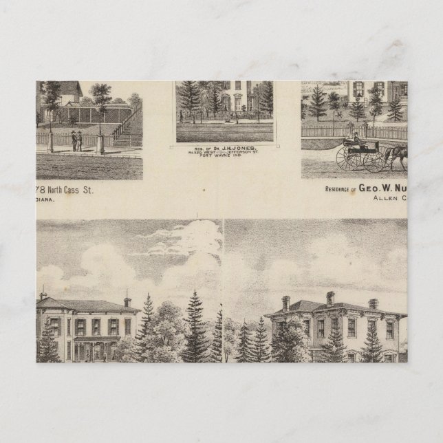 Postal Residencia de Henry Baker y otros (Anverso)
