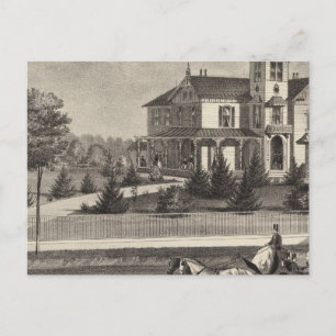 Postal Residencia de James G Gowdy, río de Tom, NJ