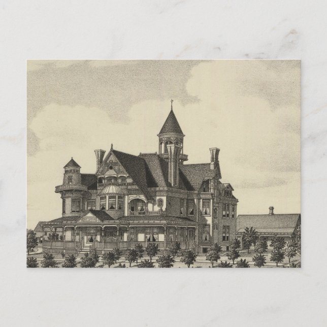Postal Residencia de John D Knox, Topeka, Kansas (Anverso)