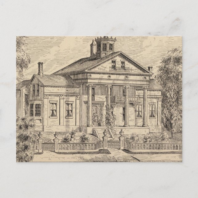 Postal Residencia de la Sra. EE Marsh, Brandon en Vermont (Anverso)