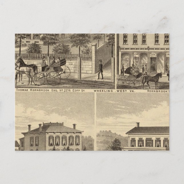 Postal Residencia de Thomas Hornbrook (Anverso)