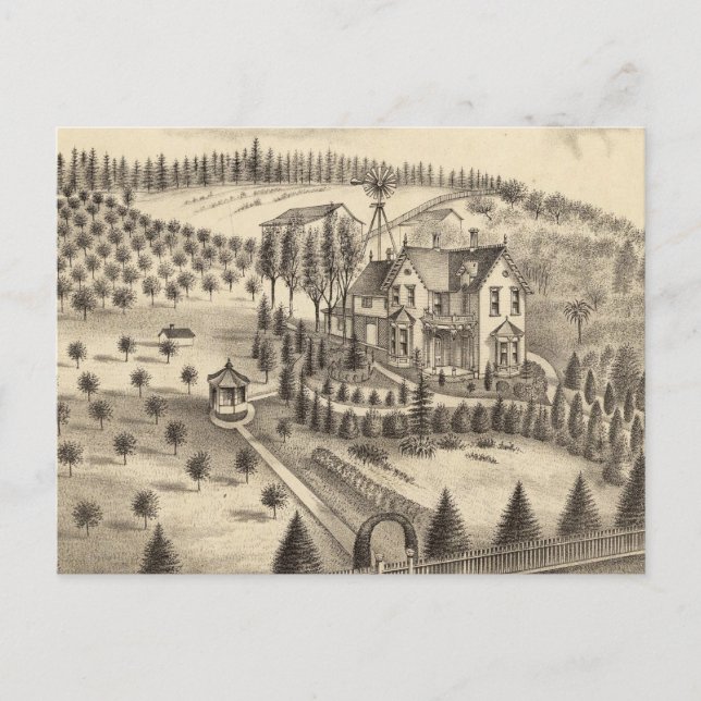 Postal Residencia de WH Pepper, Petaluma Tp (Anverso)