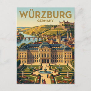 Postal Residencia de Würzburg Alemania