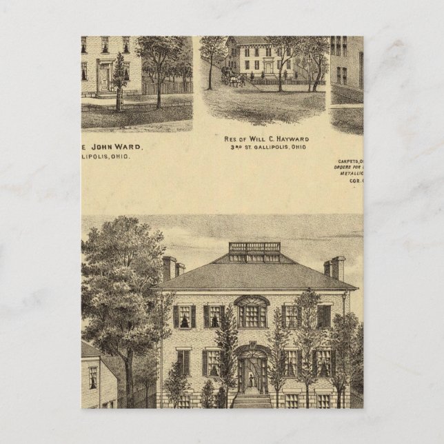 Postal Residencia del Dr. Joseph Shallcross (Anverso)