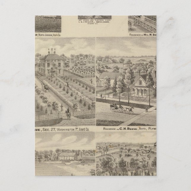 Postal Residencia y molino de L & J Keller (Anverso)