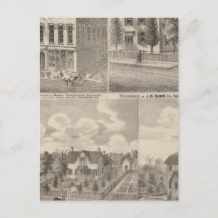 Postal Residencia y molino de Samuel Cade, Wabash Tp