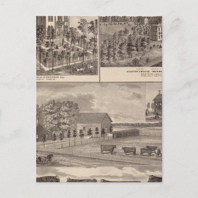 Postal Residencia y Universidad Occidental en Marshalltow (Anverso)