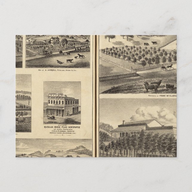 Postal Residencias de Frank McElarney, HF Gerkhardt (Anverso)