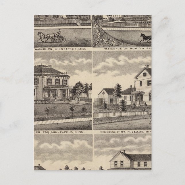 Postal Residencias de Minnesota (Anverso)