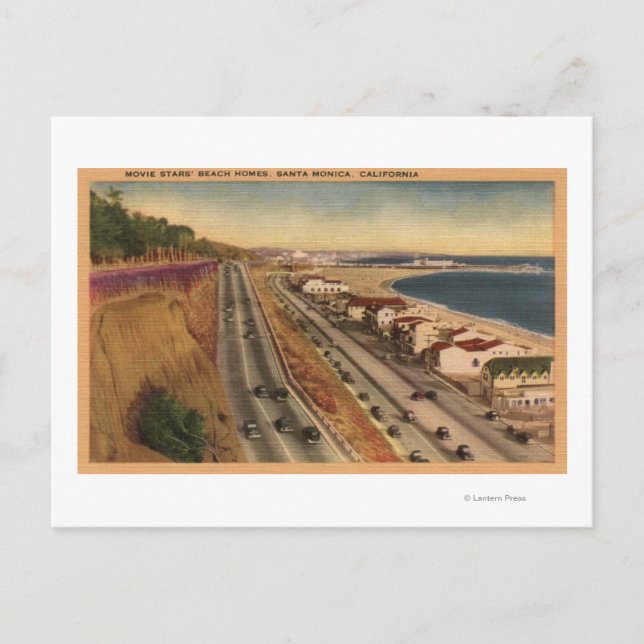 Postal Residencias de playa de las estrellas de cine (Anverso)