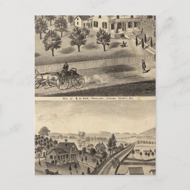 Postal Residencias de SA Nay y DM Winans (Anverso)