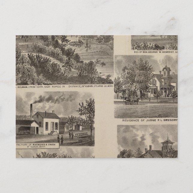 Postal Residencias y fábrica de Minnesota (Anverso)