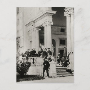 Postal Residentes de Villa Medici en Roma