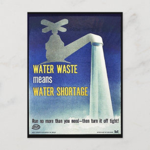 Postal Residuos de agua significa escasez de agua