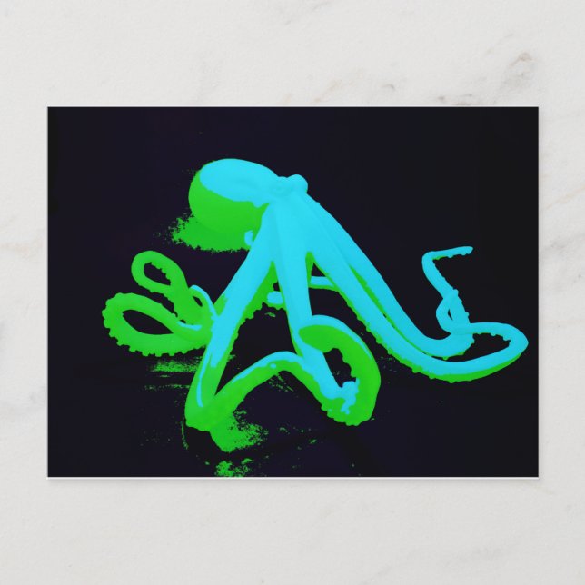 Postal Residuos tóxicos Octopus verde (Anverso)