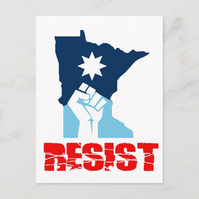 Postal Resist Minnesota Raised Fist (Anverso)