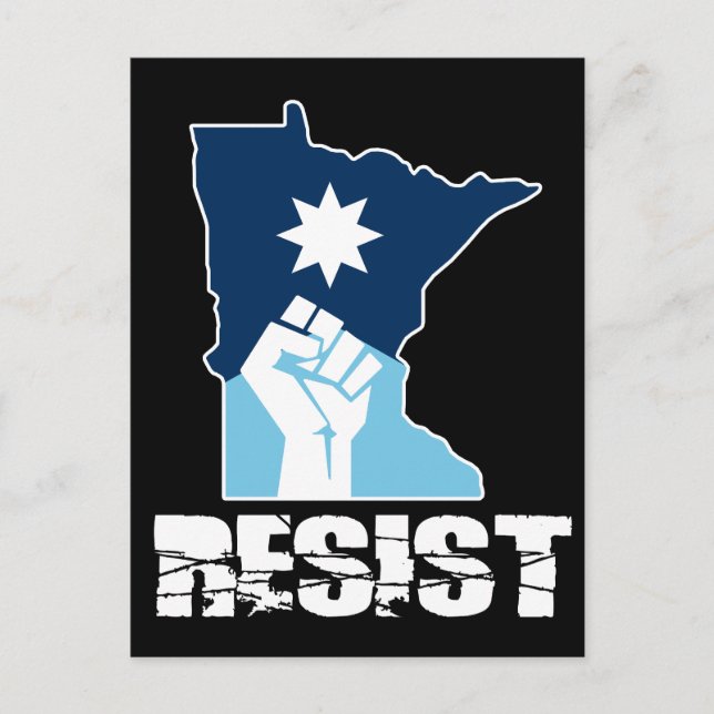 Postal Resistir Minnesota Puño Alzado (Anverso)