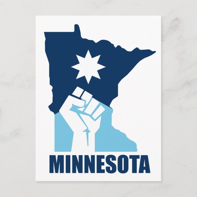 Postal Resistir Minnesota Puño en Alto (Anverso)