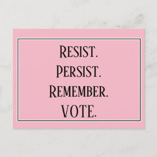 Postal Resistir resistir resistir recordar la resistencia
