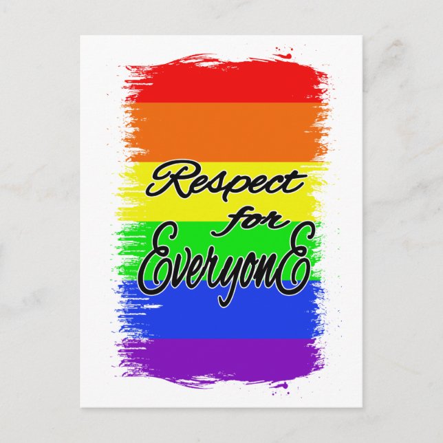Postal Respect for Everyone | LGBTQ+ Pride Postkarte (Anverso)