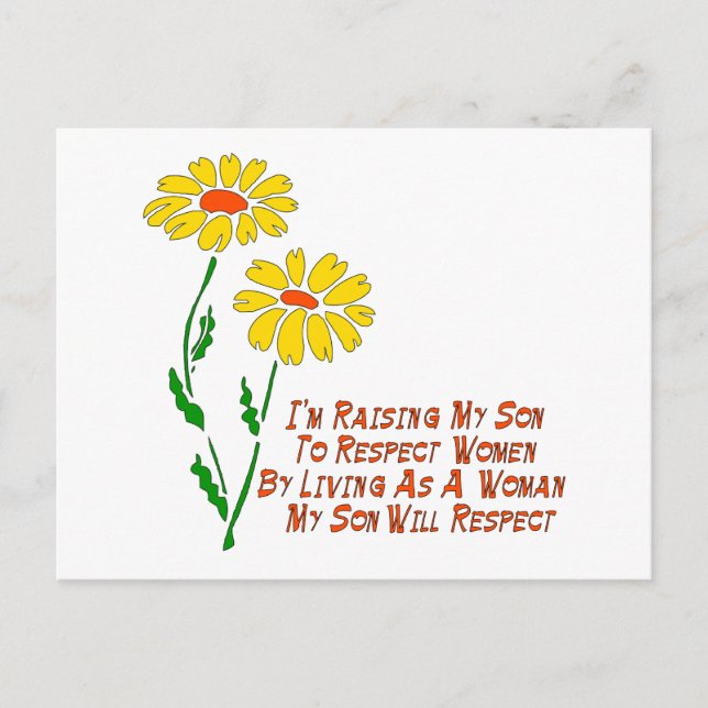 Postal Respetar a las mujeres (Anverso)