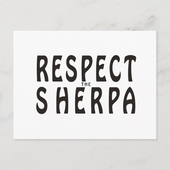 Postal Respeto a los sherpa (Anverso)