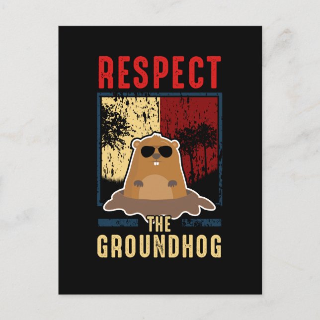Postal Respeto al Día de la Cuesta de Groundhog (Anverso)