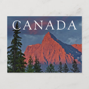 Postal Resplandor alpino en las Montañas Rocosas canadien