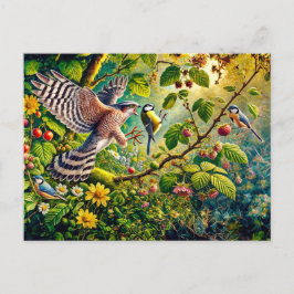 Postal Resplandor y gran teta en el alimentador