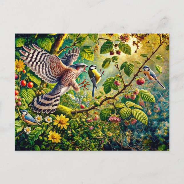 Postal Resplandor y gran teta en el alimentador (Anverso)