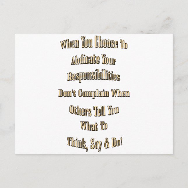 Postal Responsabilidad (Anverso)